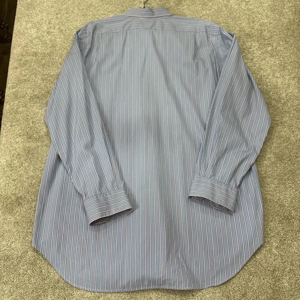Vintage Polo Ralph Lauren Pink Blue Stripe Big & Tall Polo Shirt Classic Fit